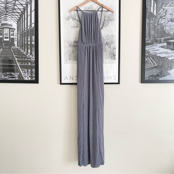 Show Me Your MuMu Dress NWT BRIDESMAID Amanda Maxi Slit Dancin Queen Shine Smoke - Picture 6 of 16